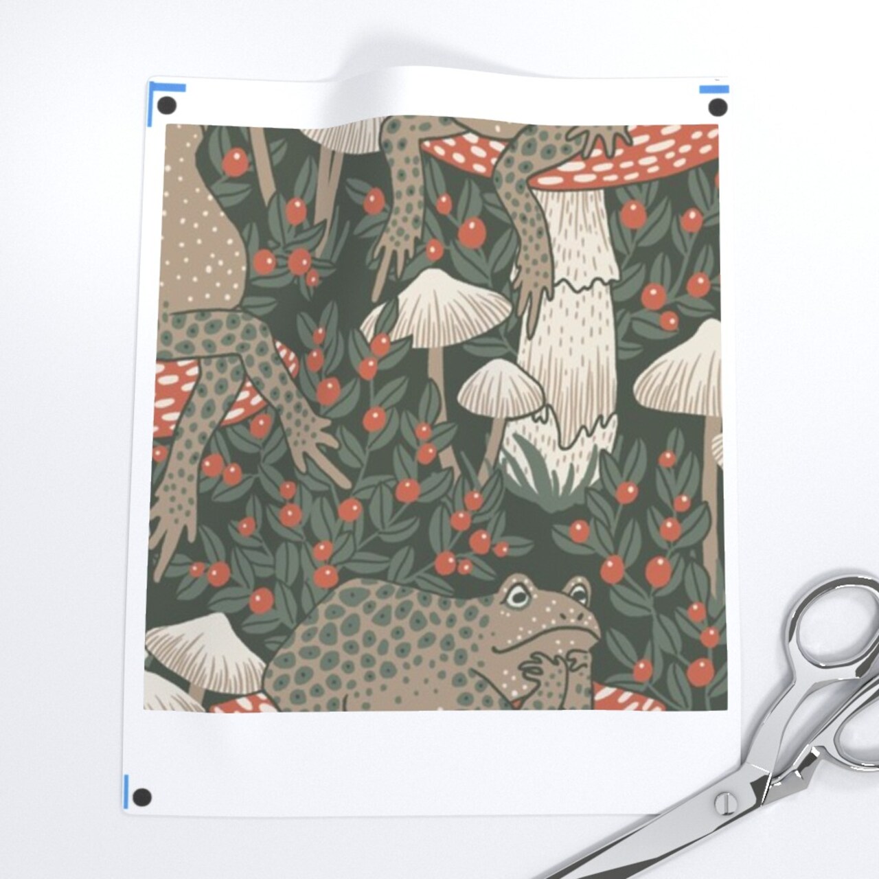 Woodland Forest Toads Mushrooms Toadstool Cottagecore Whimsical Fairy Custom Removable Wallpaper by Spoonflower Peel & Stick Wallpaper 2FT Wide
